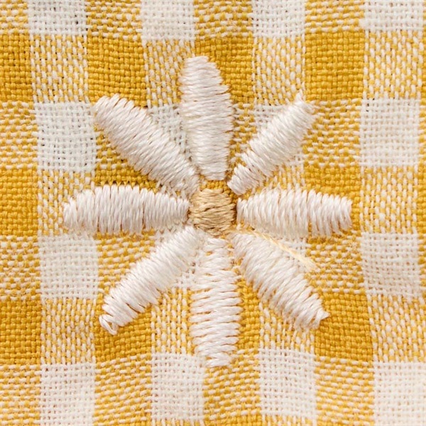 Katie Closet ギンガムチェック総柄刺繍キャミ半袖トップス