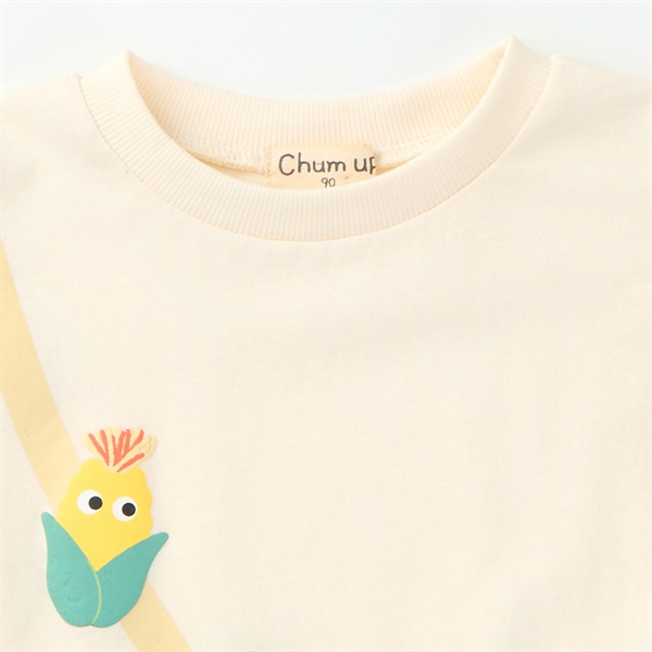 Chum up 天竺 モンスターポシェット 長袖Tシャツ ベビー
