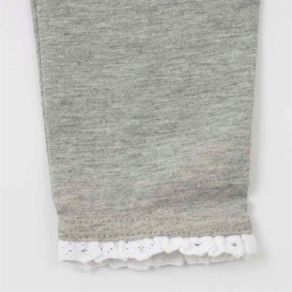 無地裾レース 9分丈 レギンス べビー服 女の子 80cm-100cm