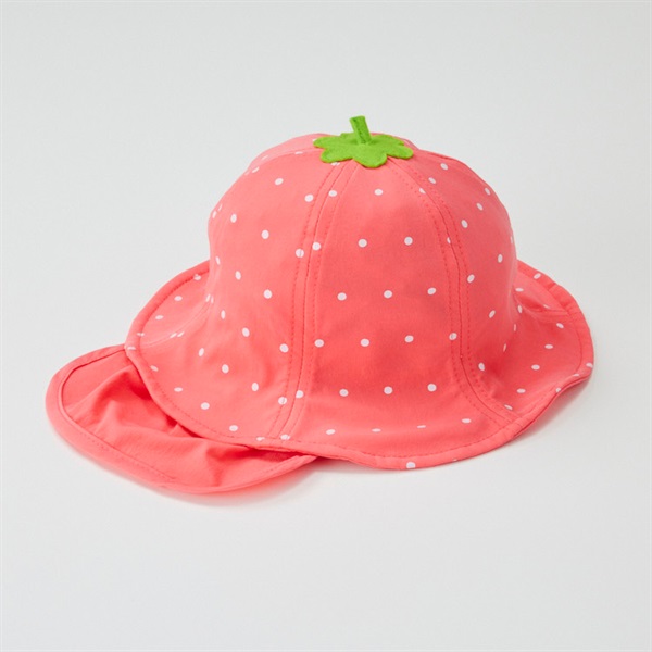いちご刺繍レースのベビーハット(通常リボン)