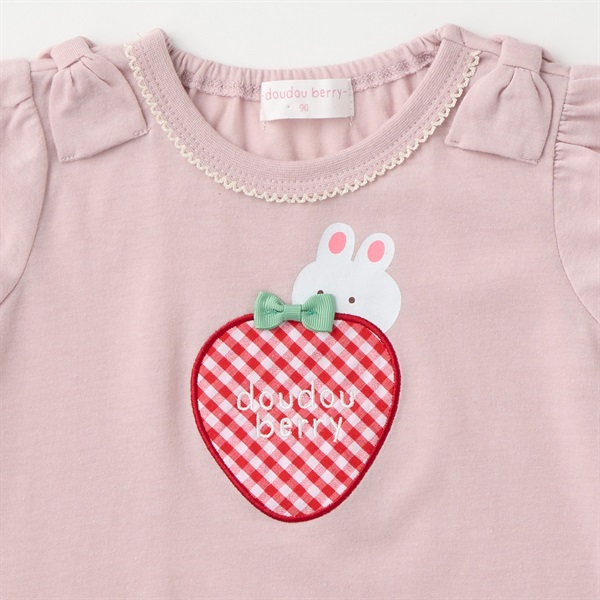 doudou berry いちごアップリケ 天竺 半袖Tシャツ ベビー | イオン