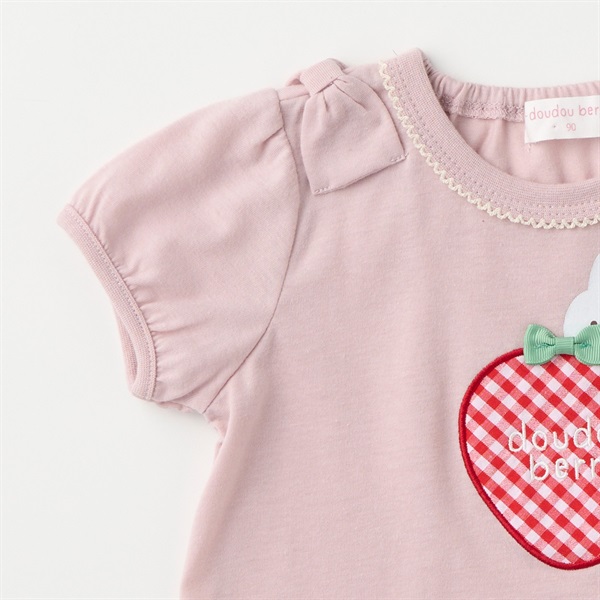 doudou berry いちごアップリケ 天竺 半袖Tシャツ ベビー | イオン