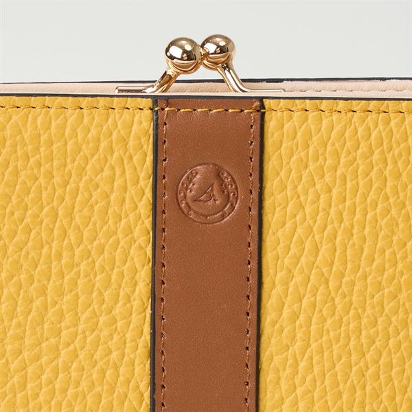 AROMA イタリアンレザー ソフトシュリンク ガマグチ 2オリサツイレ