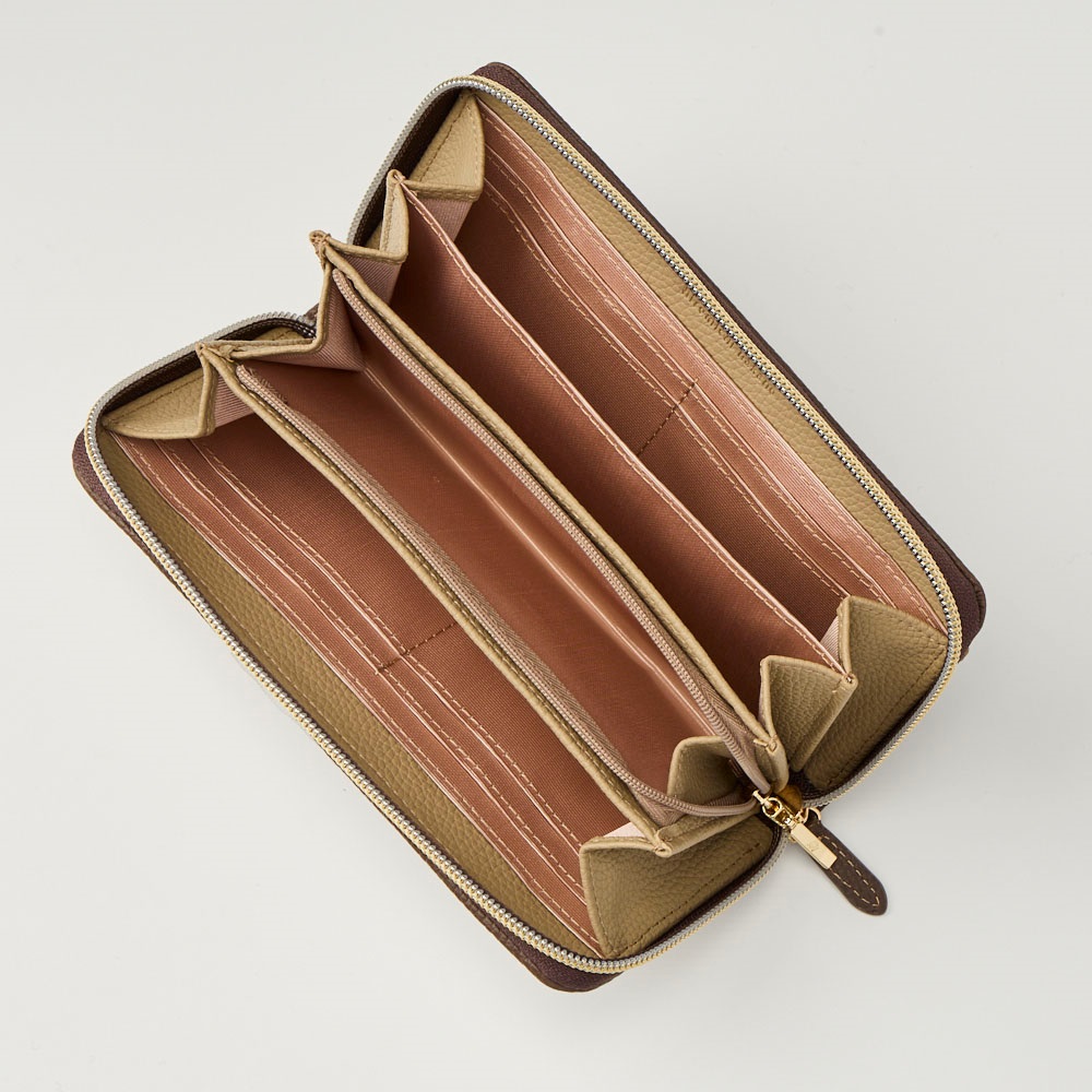 hiromichi nakano(ヒロミチナカノ) 配色カラー ラウンドファスナー長