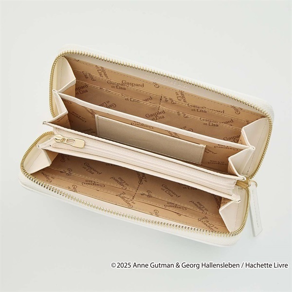 リサとガスパール 25周年アートプリントラウンドファスナー長財布