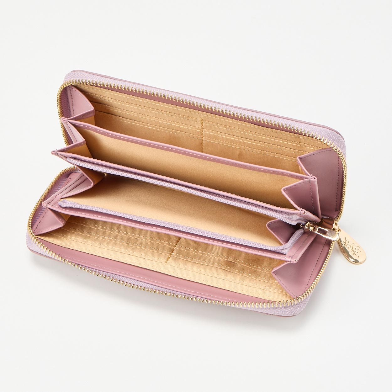 ANNA ヴィテージローズラウンドファスナー長財布 SUI - マゼンタ 新品 