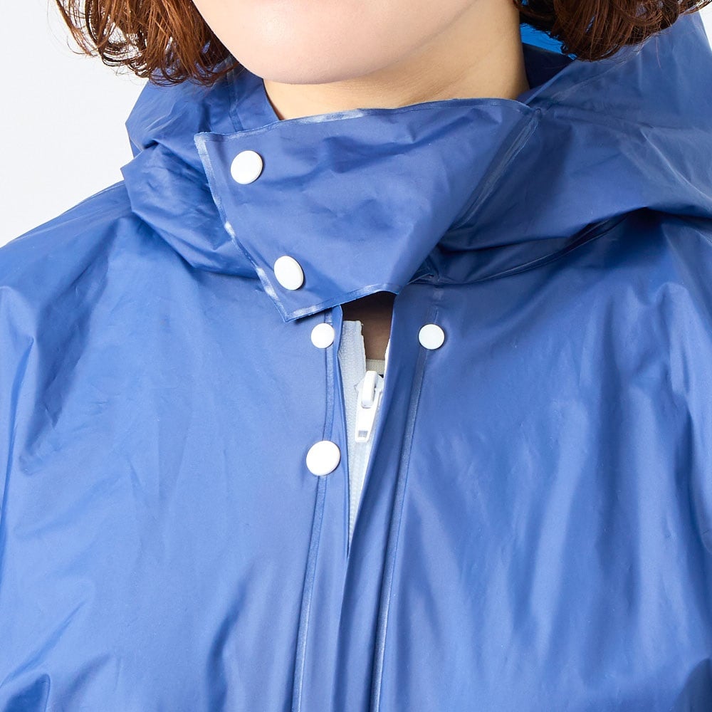 まとめ）川西工業 防水レインパーカーロイヤルブルー フリーサイズ