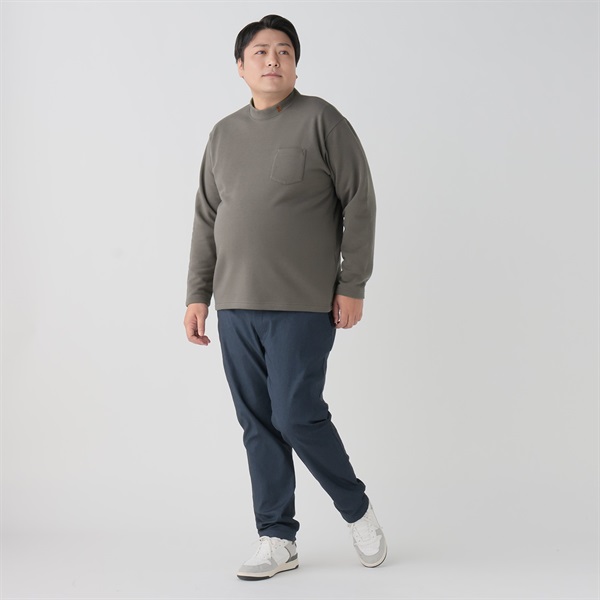 大きいサイズ 起毛モックネックロンT メンズ GREATESS(グレイテス