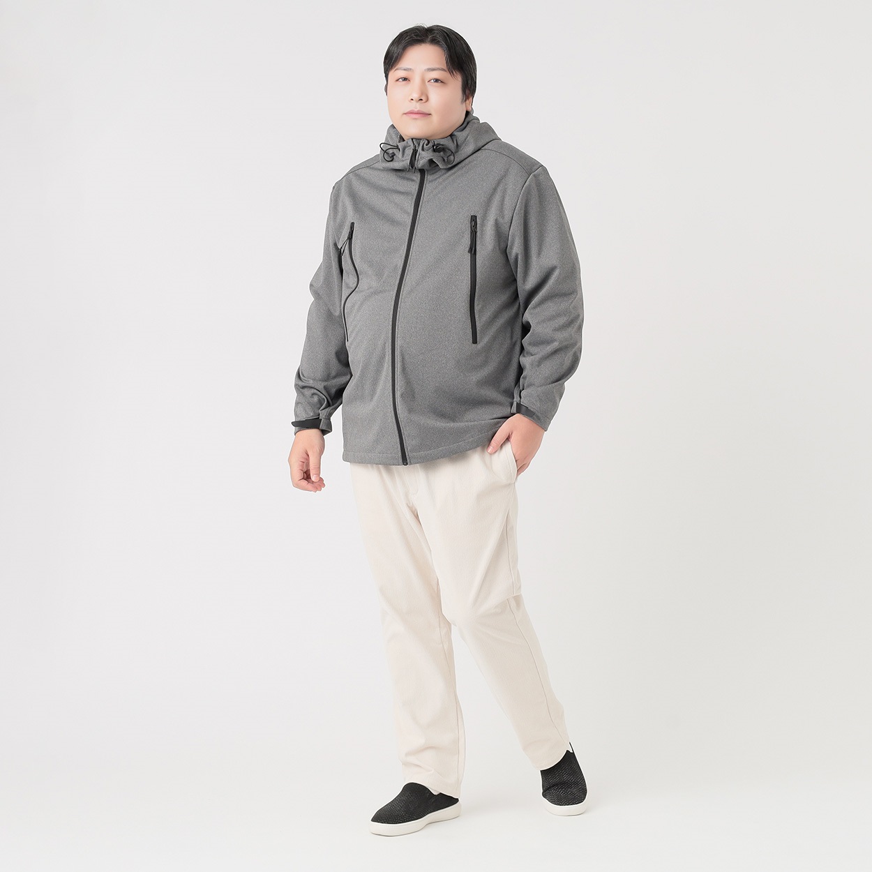 大きいサイズ 防風裏フリースジャケット メンズ GREATESS(グレイテス