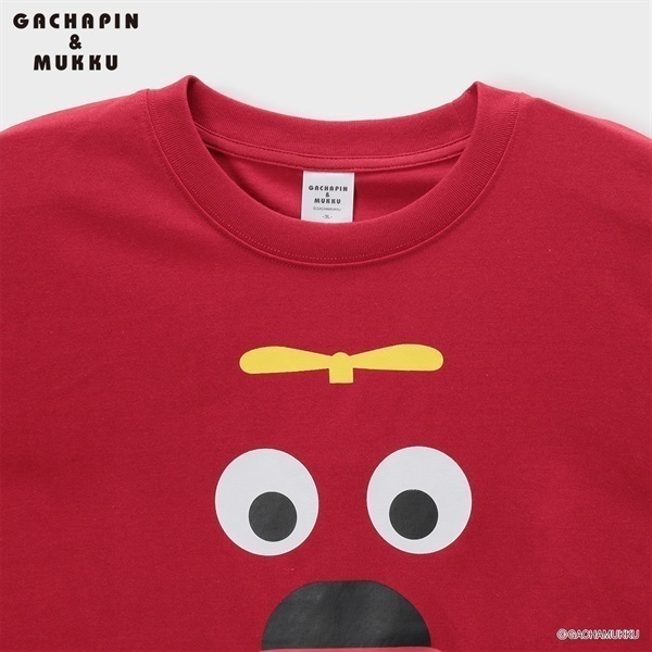 大きいサイズ ガチャピン ムックプリント半袖Tシャツ メンズ GREATESS