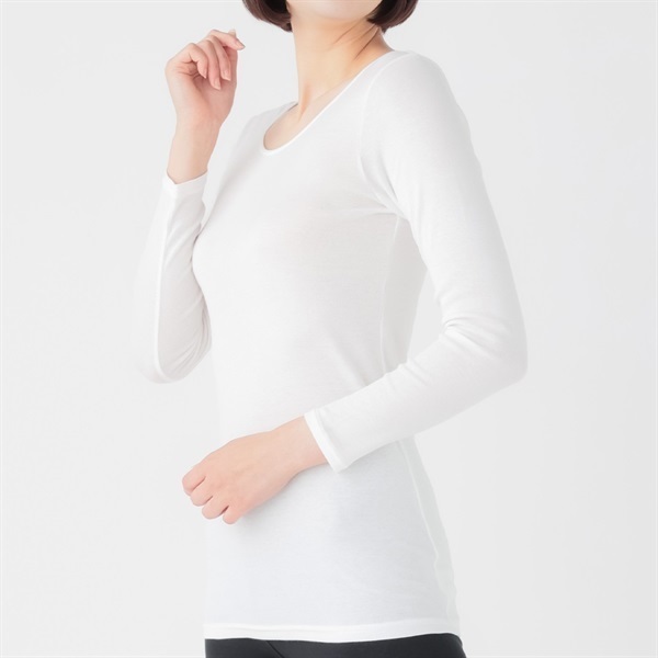 WARMコットン 8分袖 レディス トップバリュ PEACE FIT(ピースフィット 