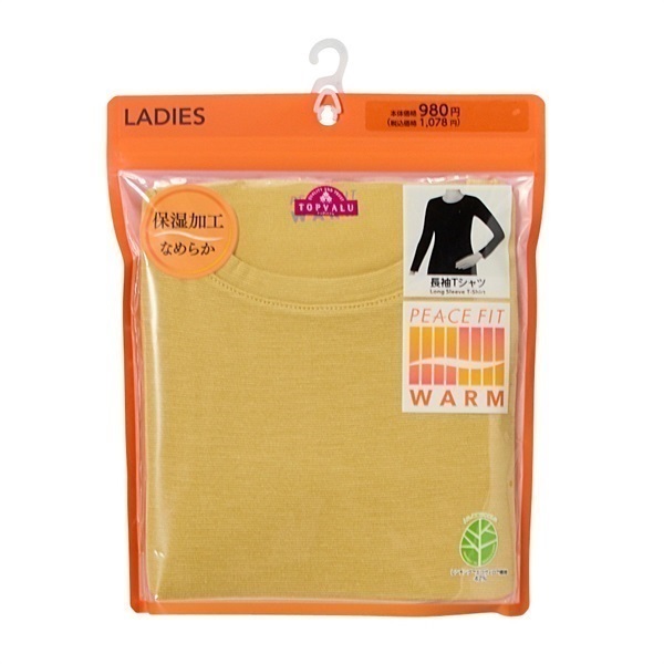WARM 長袖Tシャツ レディス トップバリュ PEACE FIT(ピースフィット