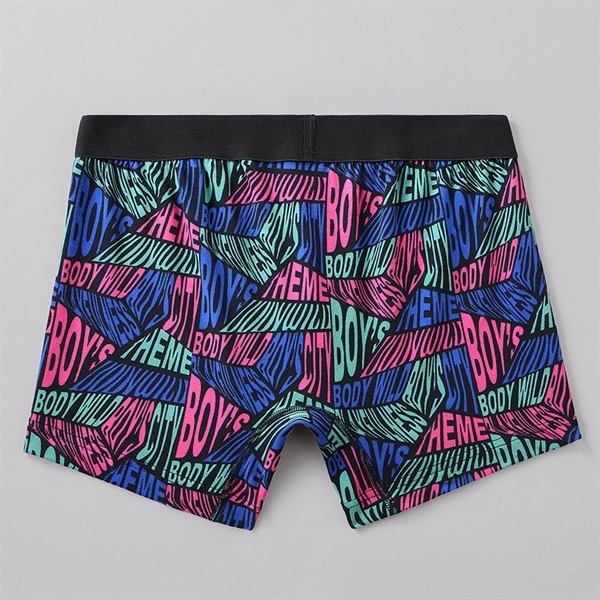 BODY WILD(ボディワイルド) ボクサーパンツ 前とじ 綿ベア天竺 ロゴ柄