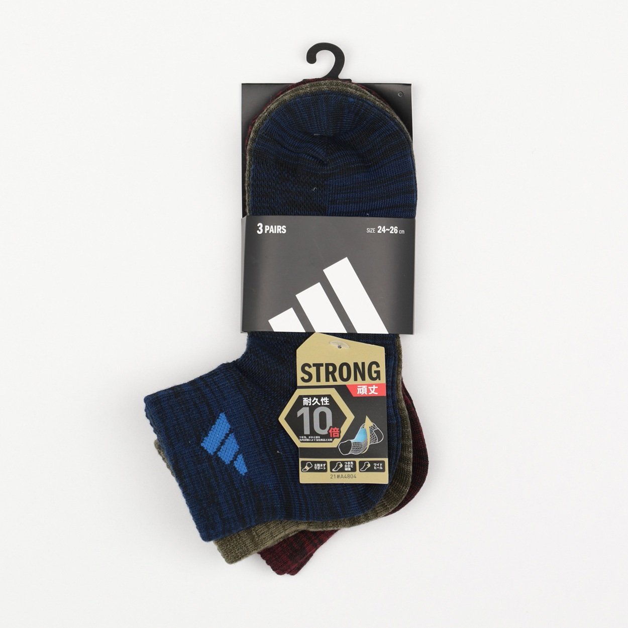 adidas(アディダス) 補強ショート丈ソックス3足組 メンズ | イオン