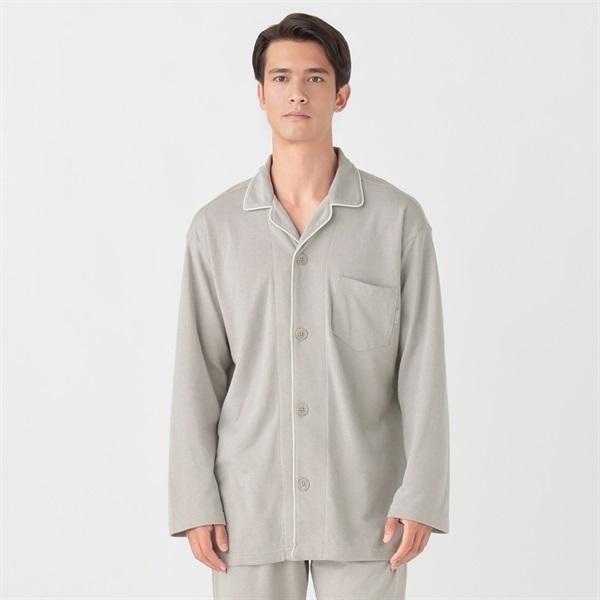 接結ニットシャツパジャマ 快適設計 メンズ トップバリュ