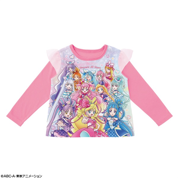 プリキュアオールスターズ 光る！2TOPSパジャマ 女の子 110cm