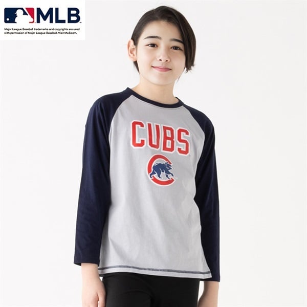 MLB 天竺長袖半袖2トップスパジャマ 男の子 キッズ 140cm-160cm
