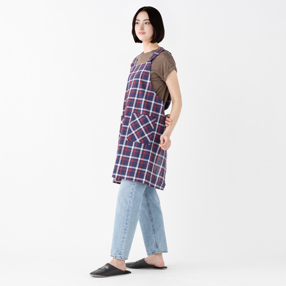 エプロン H型 先染めチェック レディス | イオンスタイルオンライン