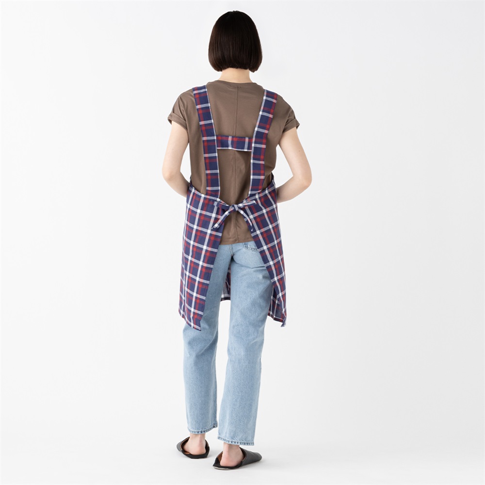 エプロン H型 先染めチェック レディス | イオンスタイルオンライン