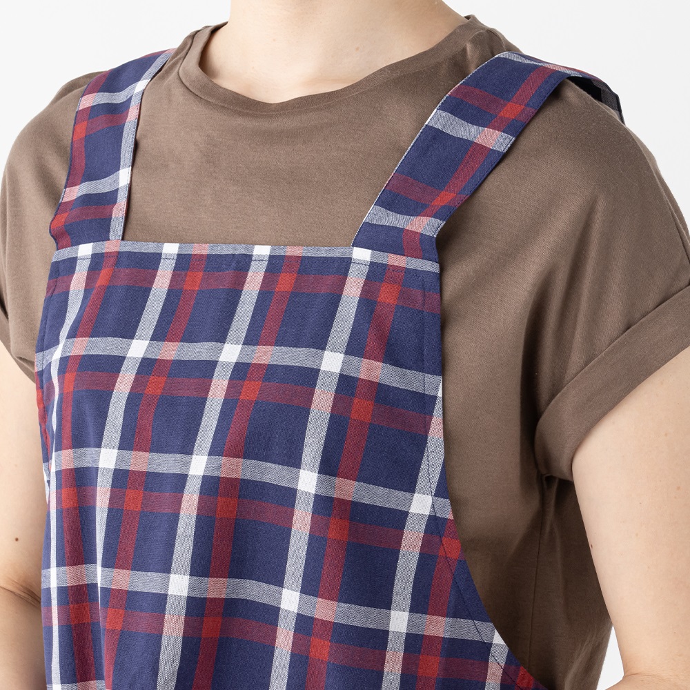 エプロン H型 先染めチェック レディス | イオンスタイルオンライン