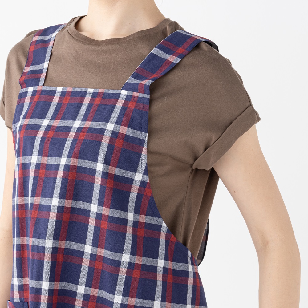 エプロン H型 先染めチェック レディス | イオンスタイルオンライン