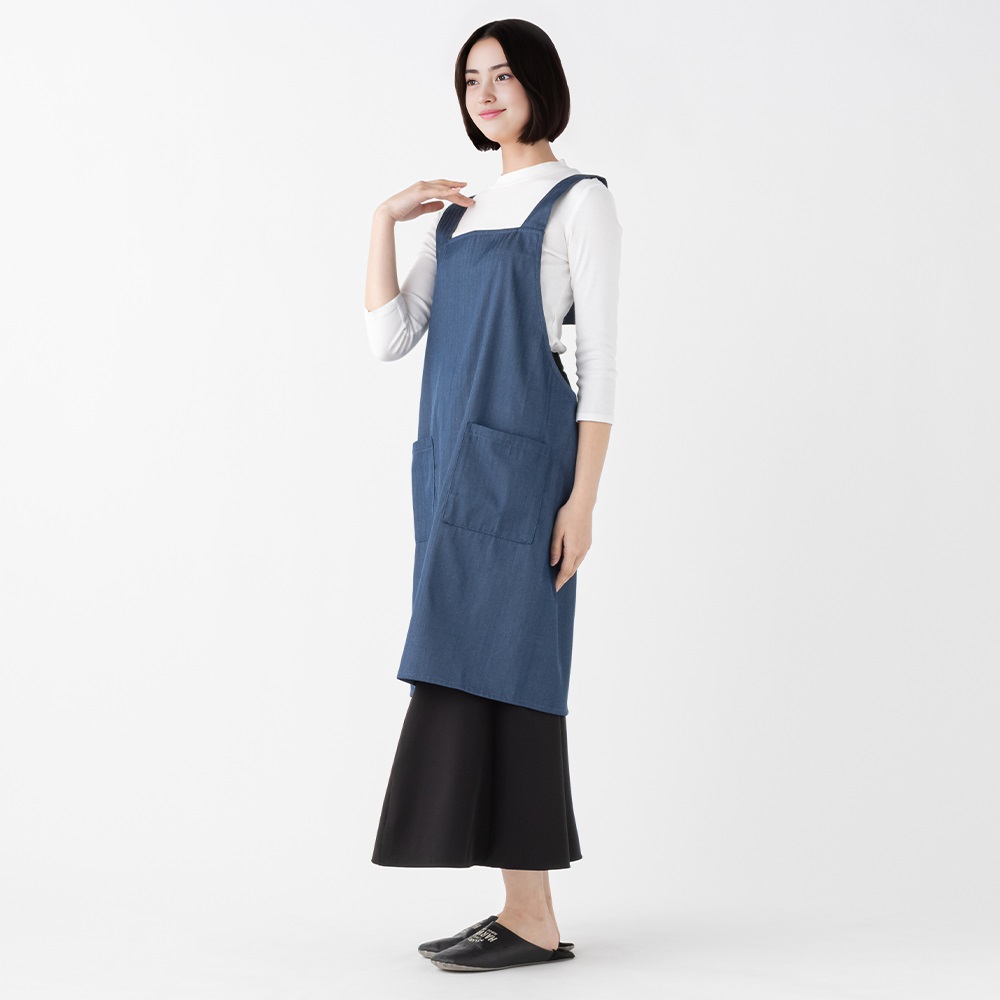 エプロン H型 ヘリンボーン レディス | イオンスタイルオンライン 衣料