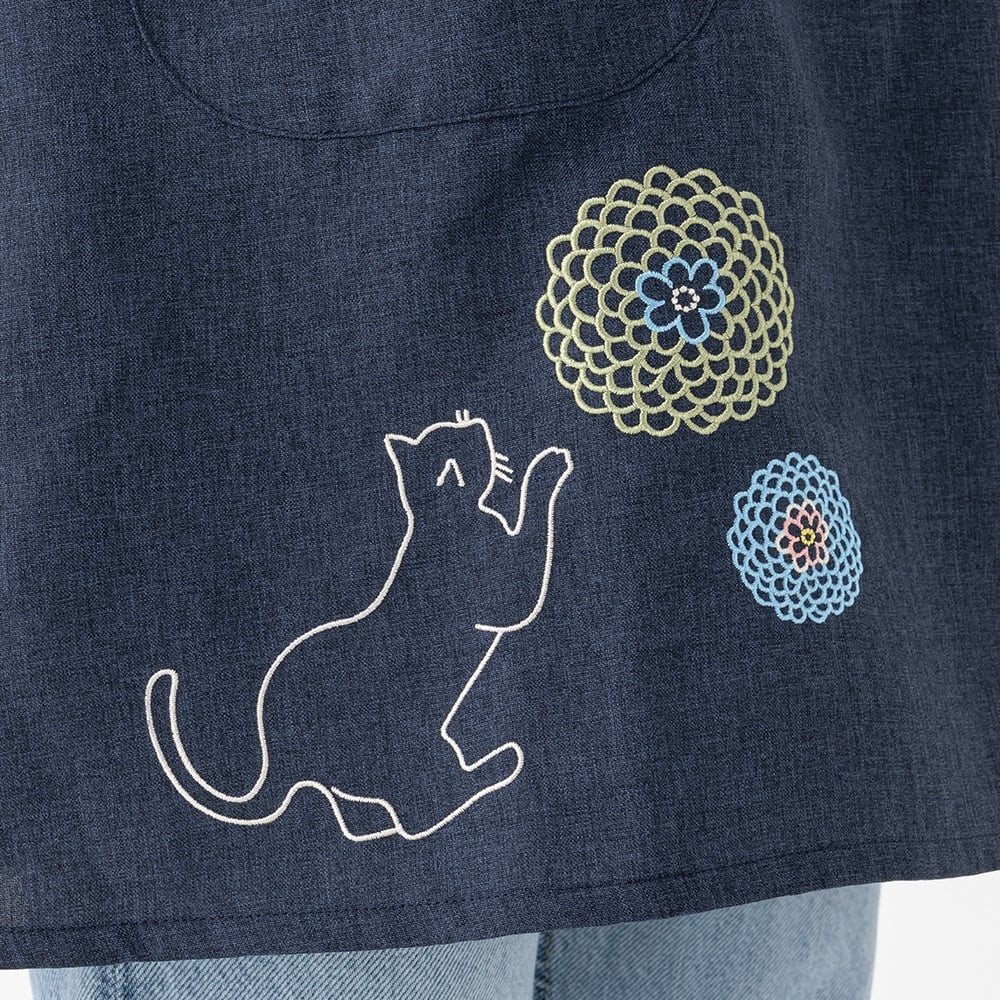 新品　Hotman 紫色 エプロン 刺繍付き エプロン 和布屋 刺繍 レディス | イオンスタイルオンライン