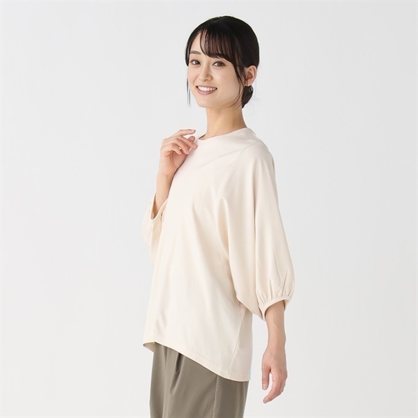 ESSEME×藤本美貴さんコラボ 艶やかドルマンカットソー レディス