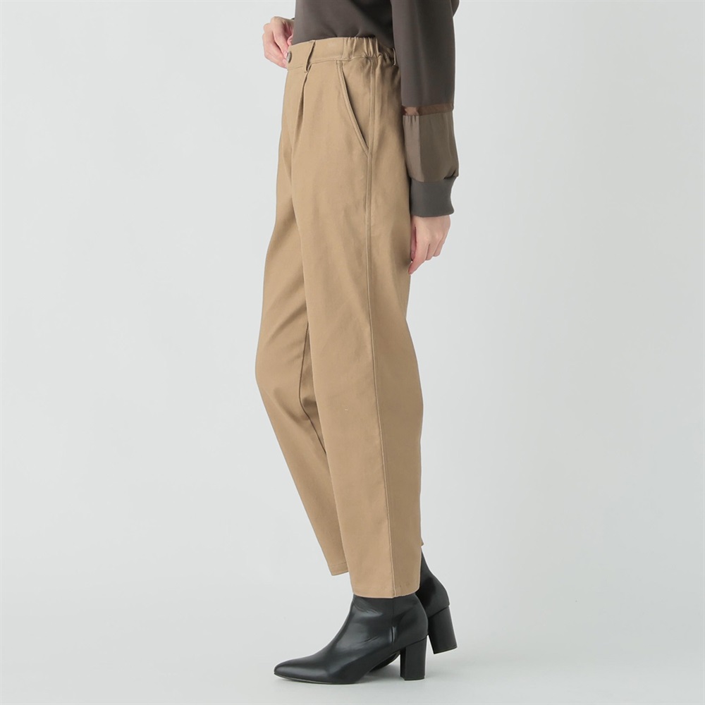 裏起毛ツイルタックセミワイドパンツ レディス ESSEME(エシーム