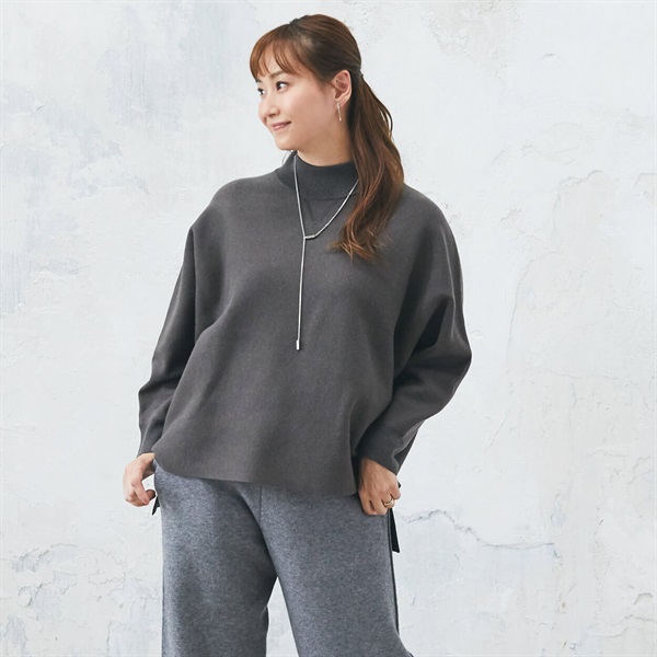 ESSEME×藤本美貴さんコラボ ハイネックドルマンニット レディス ESSEME