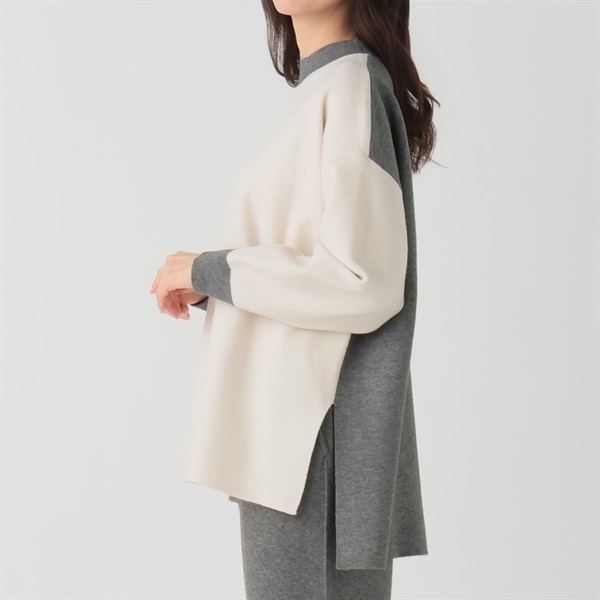 ESSEME×藤本美貴さんコラボ 配色ボクシーチュニック レディス ESSEME