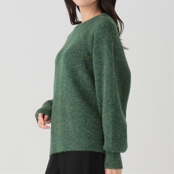 ESSEME×藤本美貴さんコラボ ファンシーヤーン畦ゆるニット レディス