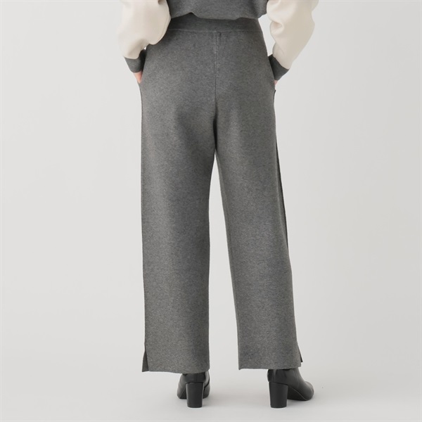 ESSEME×藤本美貴さんコラボ サイドスリットニットパンツ レディス