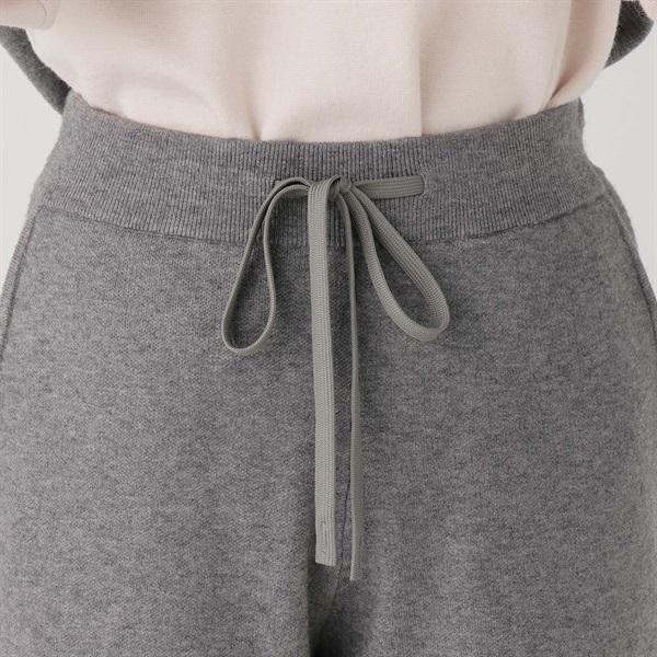 ESSEME×藤本美貴さんコラボ サイドスリットニットパンツ レディス