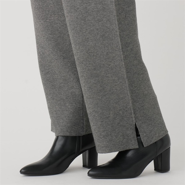 ESSEME×藤本美貴さんコラボ サイドスリットニットパンツ レディス