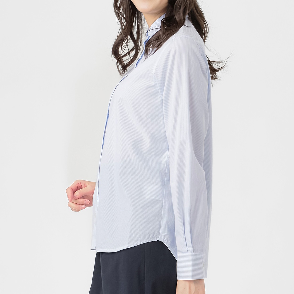 コットン100丸襟シャツ レディス ESSEME(エシーム) 71179-6E | イオン 