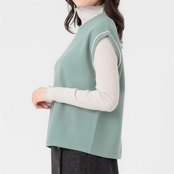 配色ボクシーベスト レディス ESSEME(エシーム) 691056 | イオン