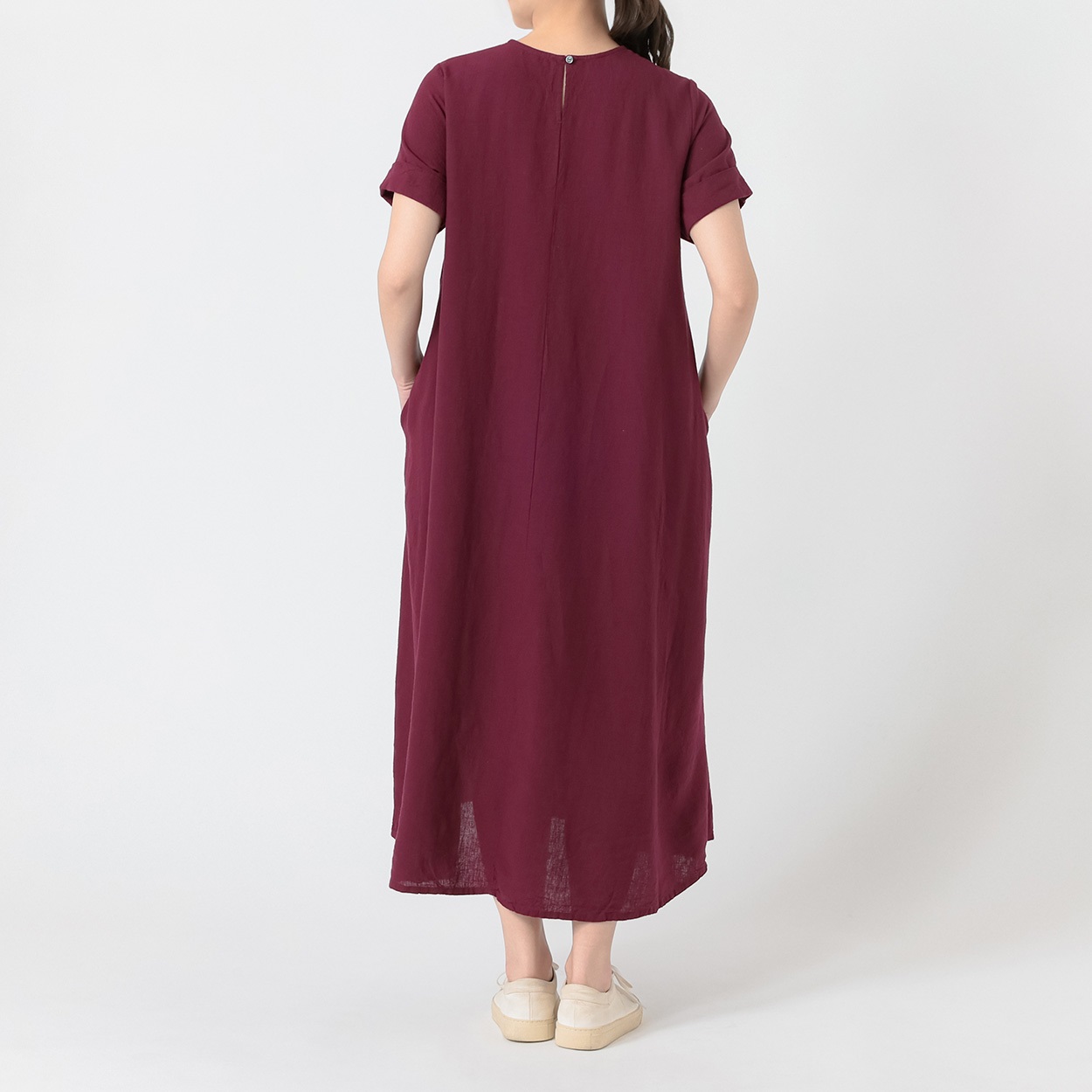 レーヨン麻Aラインワンピース レディス ESSEME(エシーム) 71209-6E