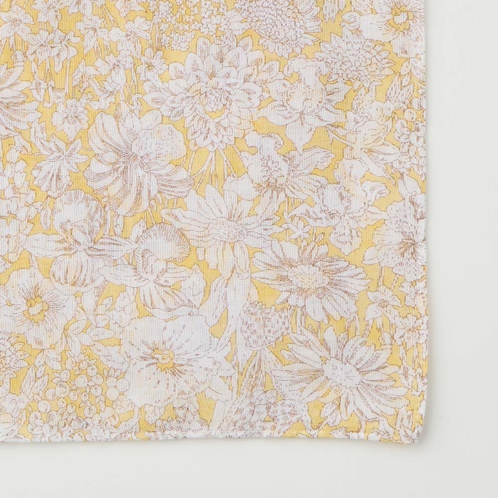 754・リバティ6重ガーゼハーフハンカチ・グリーン/イエロー 754・リバティ6重ガーゼハーフハンカチ・グリーン/イエロー