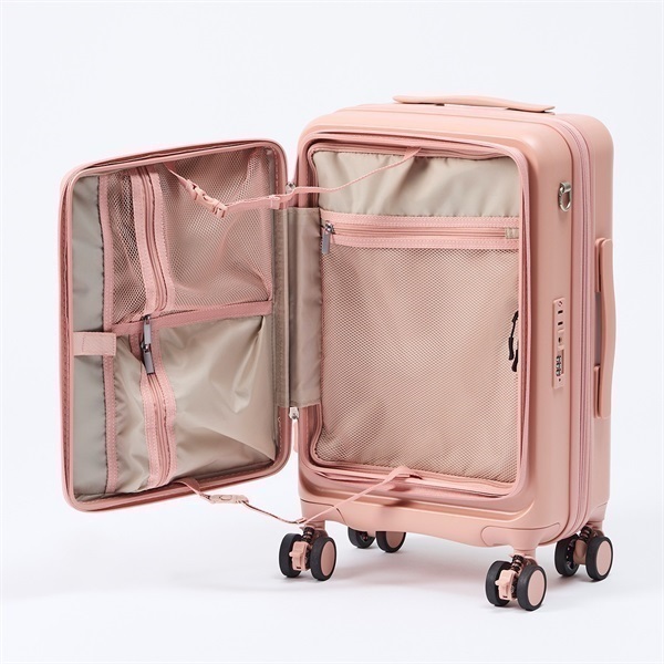 ピンク 旅行バッグ ジッパー付き ピンク 旅行バッグ ジッパー付き ESCAPE'S ポケット拡張ジッパー