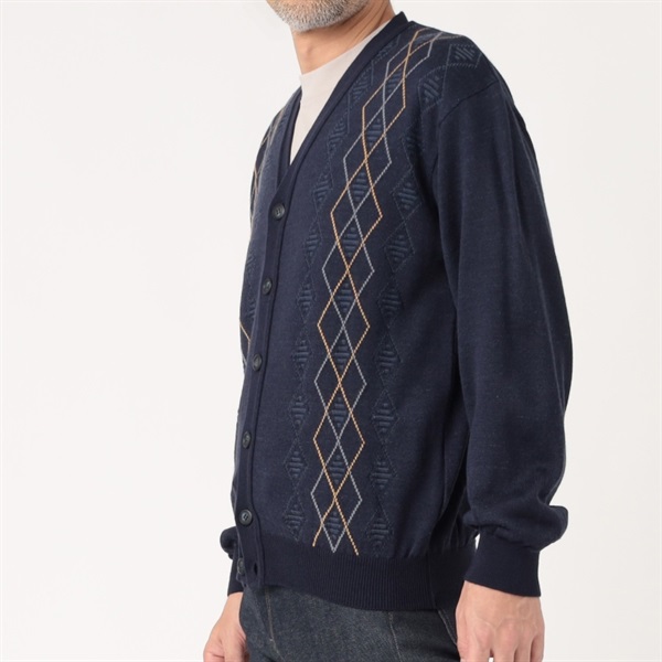 Burberry グレー ダイヤモンド柄 カーディガン Burberry グレー