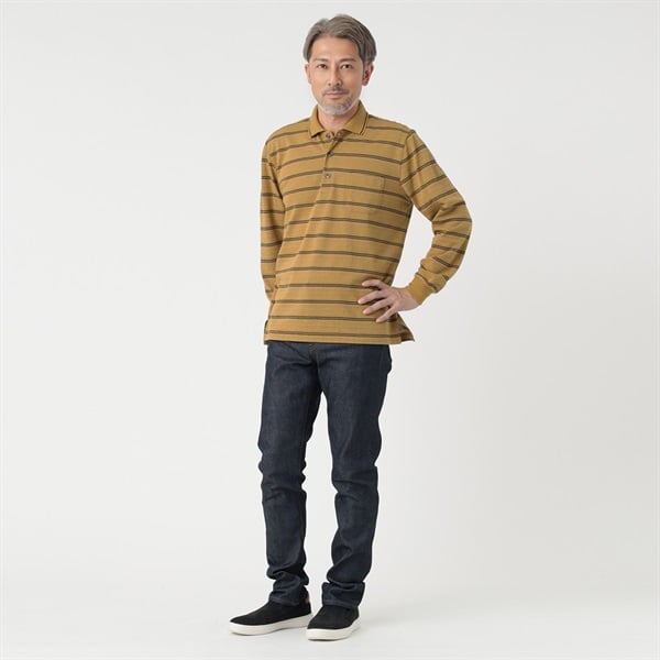 粋楽陽（きらび）先染めデザインポロシャツ メンズ | イオンスタイル