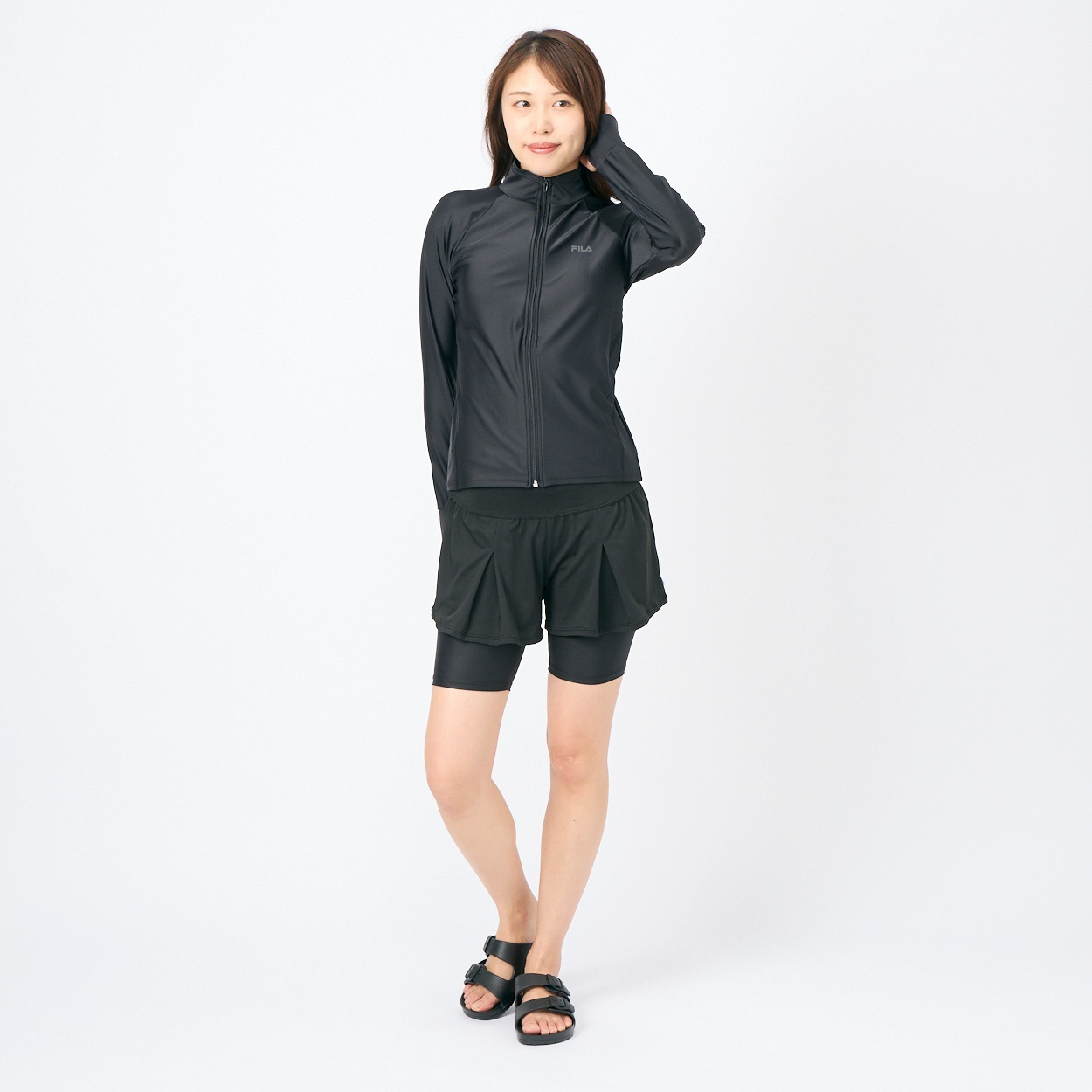 FILA(フィラ) キュロット付き3分丈スパッツ レディス 水着