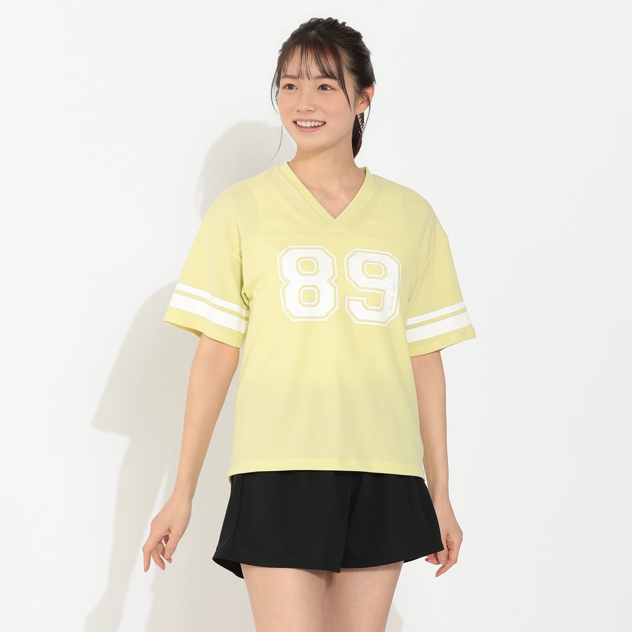 トップス MAKOTO タンキニ4点セット リブタンクトップビキニ メッシュTシャツ
