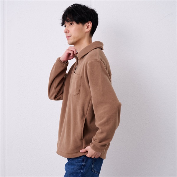 TVC(ティーヴィシー) フリース 衿つきハーフジッププルオーバー メンズ