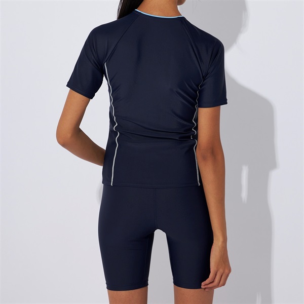 【NV】FILA/(W)配色袖付フルジップセパ大寸 FILA(フィラ) 配色袖付フルジップセパレート水着 めくれ防止機能付