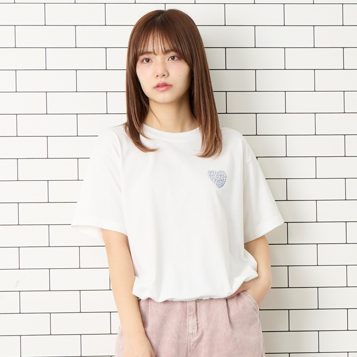 天竺ラメハートTシャツ Doublefocus (ダブルフォーカス
