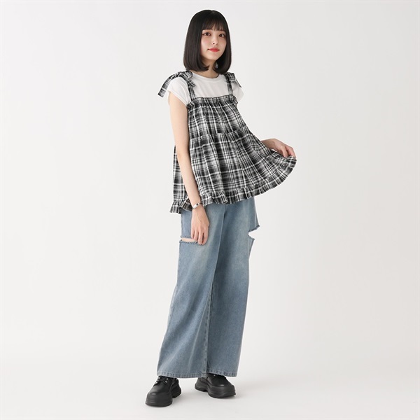 forformo チェックトップス　フォルモ FORFORMO（フォルフォルモ）｜Sleeveless Form Tops｜724316