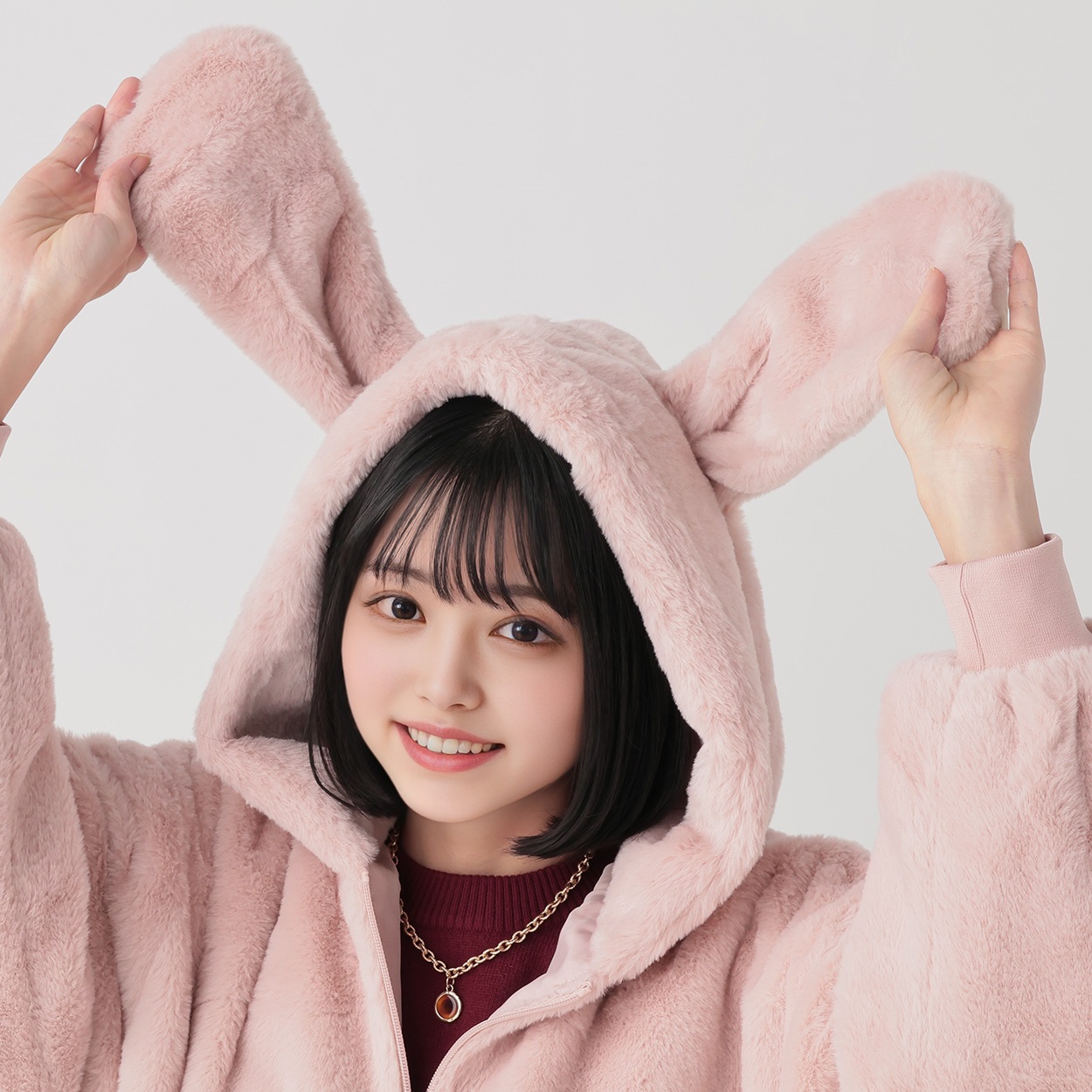 ネコミミ・ウサミミフェイクファーブルゾン レディス Doublefocus