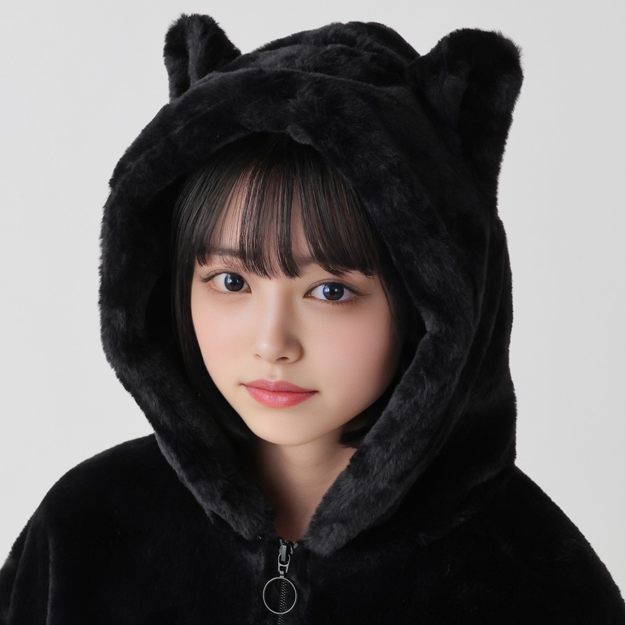 その他 Cowawa ZWA (Black Gliter) ネコミミ・ウサミミフェイクファーブルゾン レディス Doublefocus